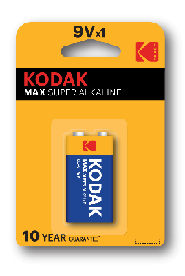 Батарейки Kodak 6LR61-1BL MAX SUPER Alkaline [K9V-1] (10/200/6000)