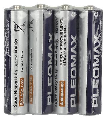 Батарейки Pleomax R03-4S SUPER HEAVY DUTY Zinc (60/2400/57600)