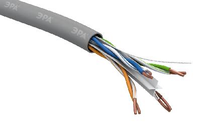 Кабель витая пара ЭРА U/UTP 4x2x23 AWG Cat 6 CU PVC 305 метров