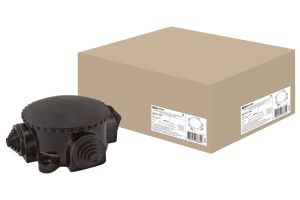Коробка электромонтажная КЭМ 1-10-4М ОП D72 мм IP44, 4-х рожк. (карболит) TDM
