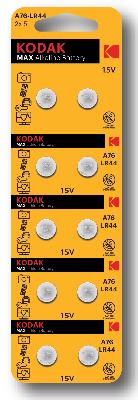 Батарейки Kodak AG13 (357) LR1154, LR44 [KAG13-10] MAX Button Cell (100/1000/70000)