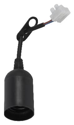 ЭРА Патрон Е27 с клеммной колодкой,пластик,черный (50/200/6000)