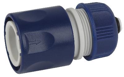 GAES20-05 GREEN APPLE ЕСО Соединитель (Коннектор) с аквастопом для шланга 12 мм (1/2), пластик (50/2