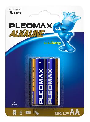 Батарейки Pleomax LR6-2BL Alkaline (20/400/14400)