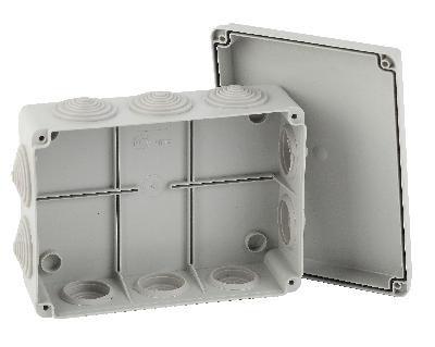 ЭРА Коробка распаячная открытой установки КОРv 190х140х70мм на винтах 10 гермовводов IP55 (20/360)