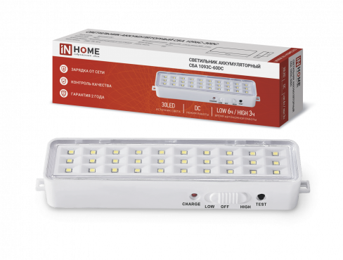 Светильник сд ав СБА 1096-30DC 30LED 600mAh lithium battery DC IN HOME