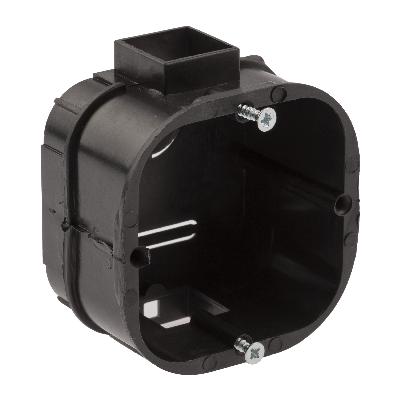 Коробка установочная ЭРА KUTS-60-60-43-s-black усиленная для твердых стен саморезы стыковочные узлы черная IP20